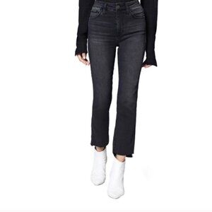 NWT Sanctuary Slender FX Modern High Rise Straight Crop Jeans w/ Raw Ste…